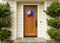 Patriotic Wreath for Front Door, Artificial Pentagram Shape Tinsel Patriotic Star Hanging Wreaths 4th of July Party Crafts